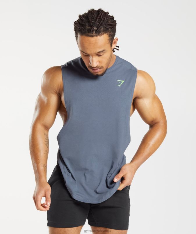 krepko spuščen rezervoar moškiGymshark večerna modra J00L2907