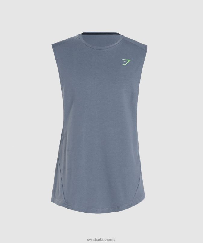 krepko spuščen rezervoar moškiGymshark večerna modra J00L2907