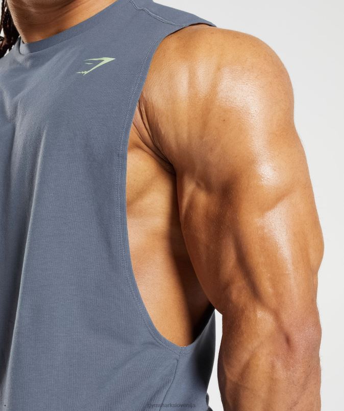 krepko spuščen rezervoar moškiGymshark večerna modra J00L2907