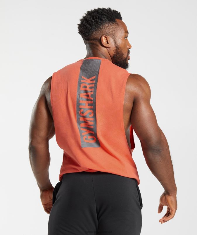 krepko spuščen rezervoar moškiGymshark vesoljska oranžna J00L2921