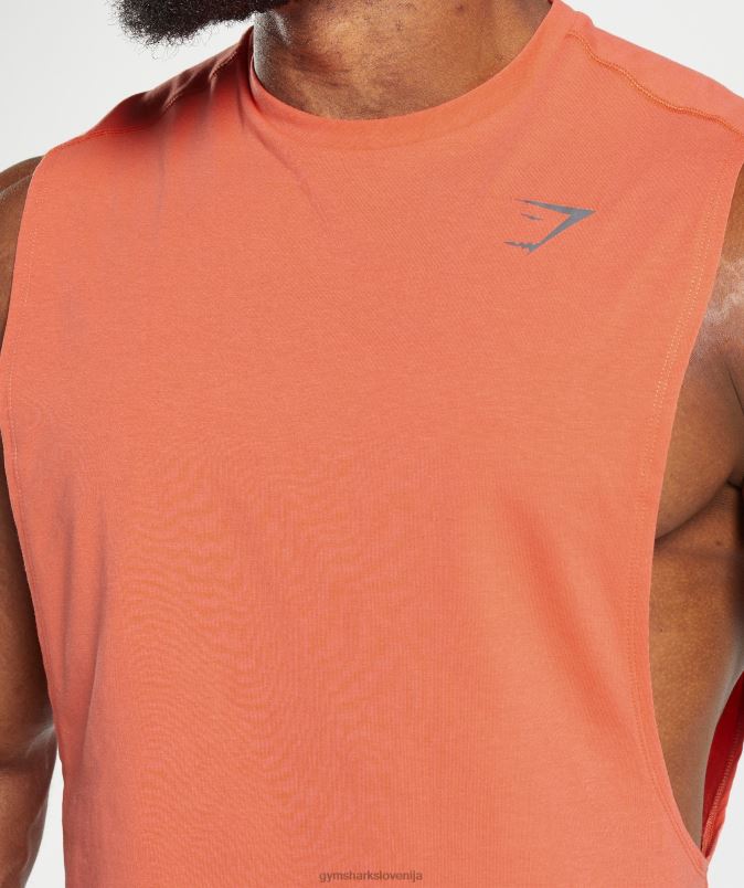 krepko spuščen rezervoar moškiGymshark vesoljska oranžna J00L2921