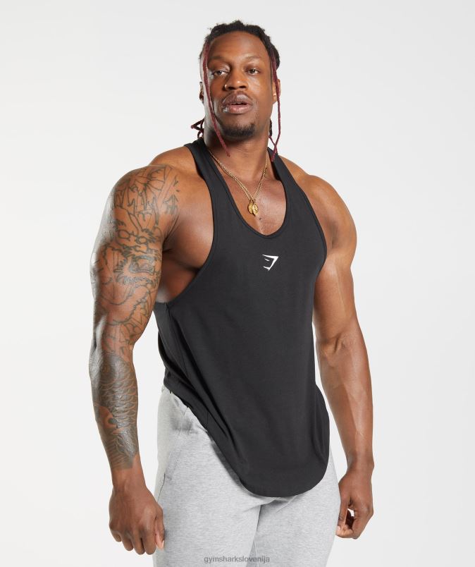 kritični 2.0 stringer moškiGymshark Črna J00L2975