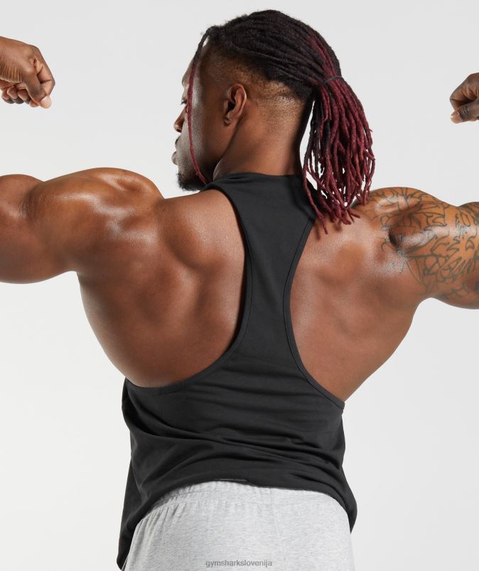 kritični 2.0 stringer moškiGymshark Črna J00L2975