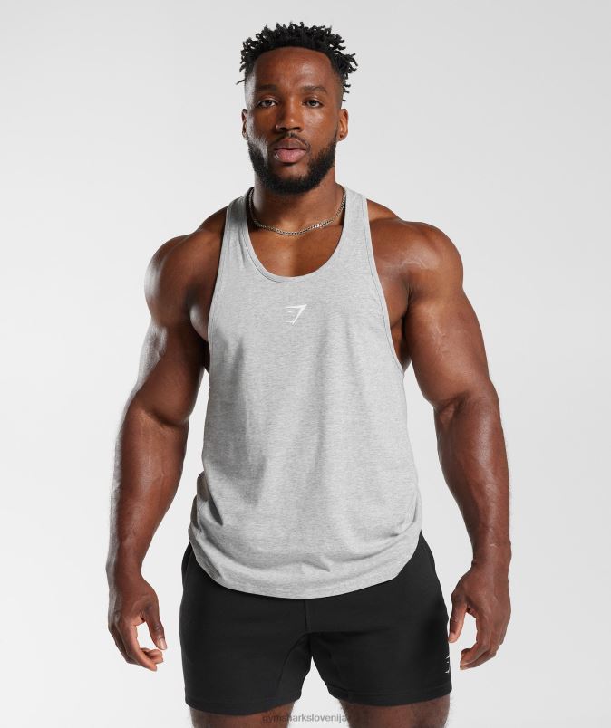 kritični 2.0 stringer moškiGymshark svetlo sivi lapor J00L21002