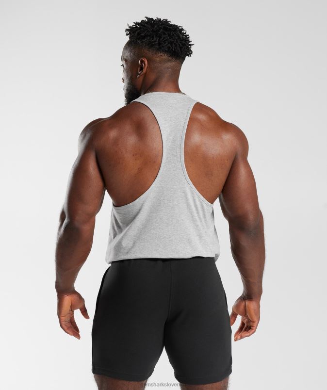 kritični 2.0 stringer moškiGymshark svetlo sivi lapor J00L21002