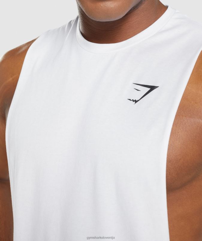 kritični rezervoar s padajočo roko 2.0 moškiGymshark bela J00L2901