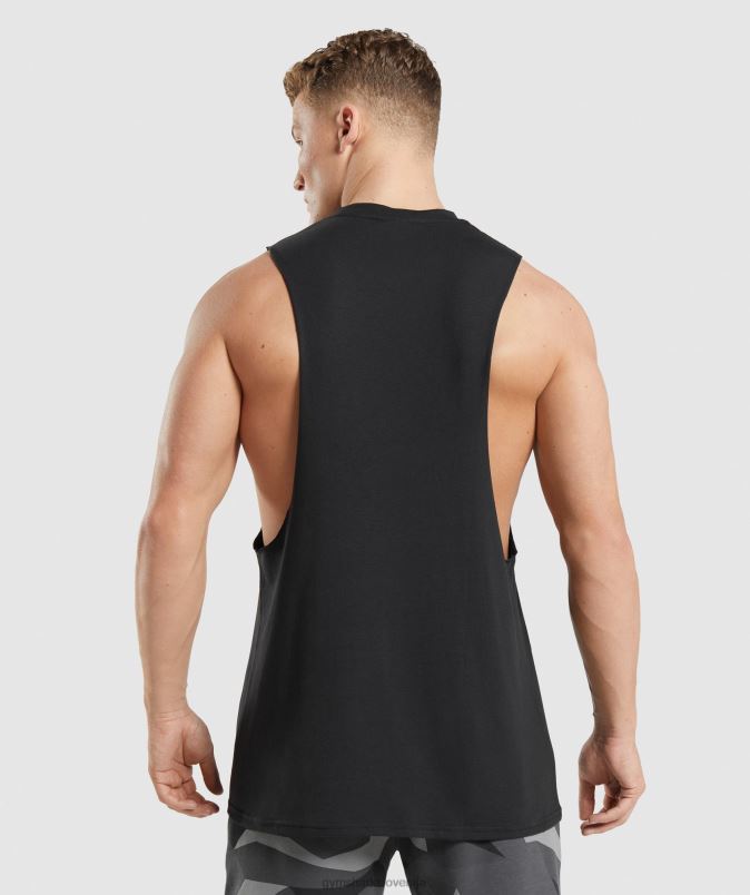 kritični rezervoar s padajočo roko 2.0 moškiGymshark Črna J00L2918