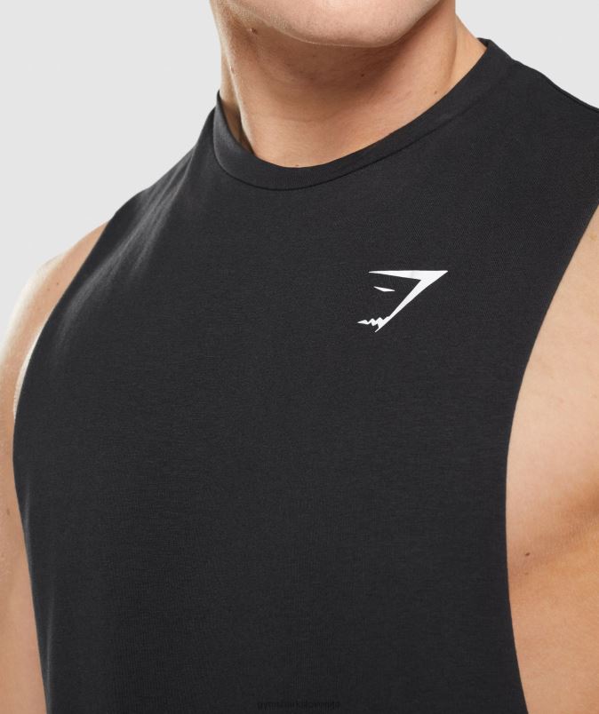 kritični rezervoar s padajočo roko 2.0 moškiGymshark Črna J00L2918