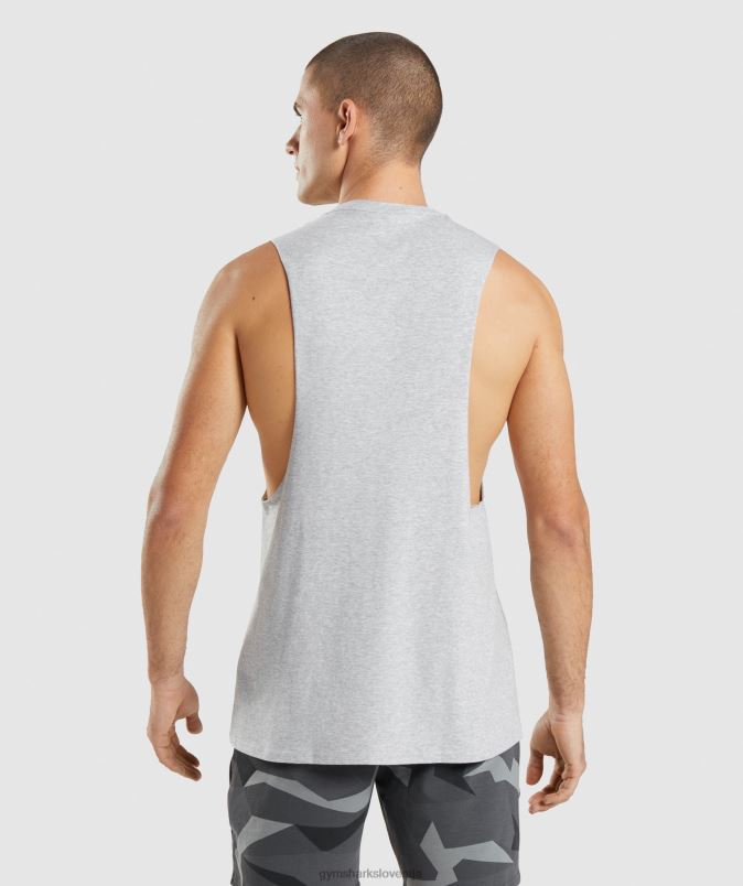 kritični rezervoar s padajočo roko 2.0 moškiGymshark svetlo sivi lapor J00L2887