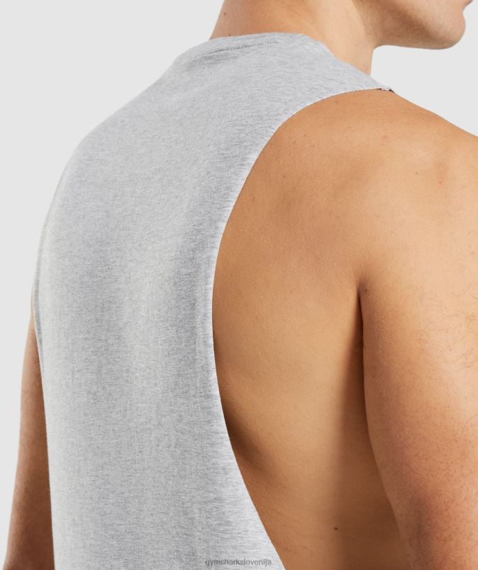 kritični rezervoar s padajočo roko 2.0 moškiGymshark svetlo sivi lapor J00L2887