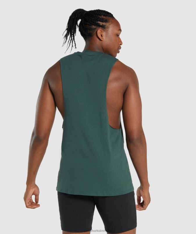 kritični rezervoar s padajočo roko 2.0 moškiGymshark temno zelena J00L2931