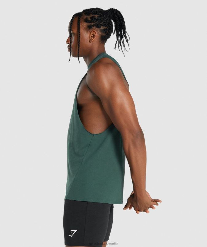 kritični rezervoar s padajočo roko 2.0 moškiGymshark temno zelena J00L2931