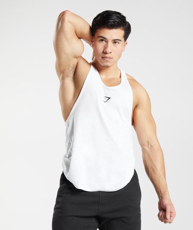 kritični stringer moškiGymshark bela J00L2997