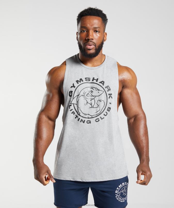 legacy drop arm tank moškiGymshark svetlo sivi jedrni lapor J00L2952