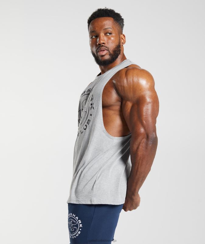 legacy drop arm tank moškiGymshark svetlo sivi jedrni lapor J00L2952