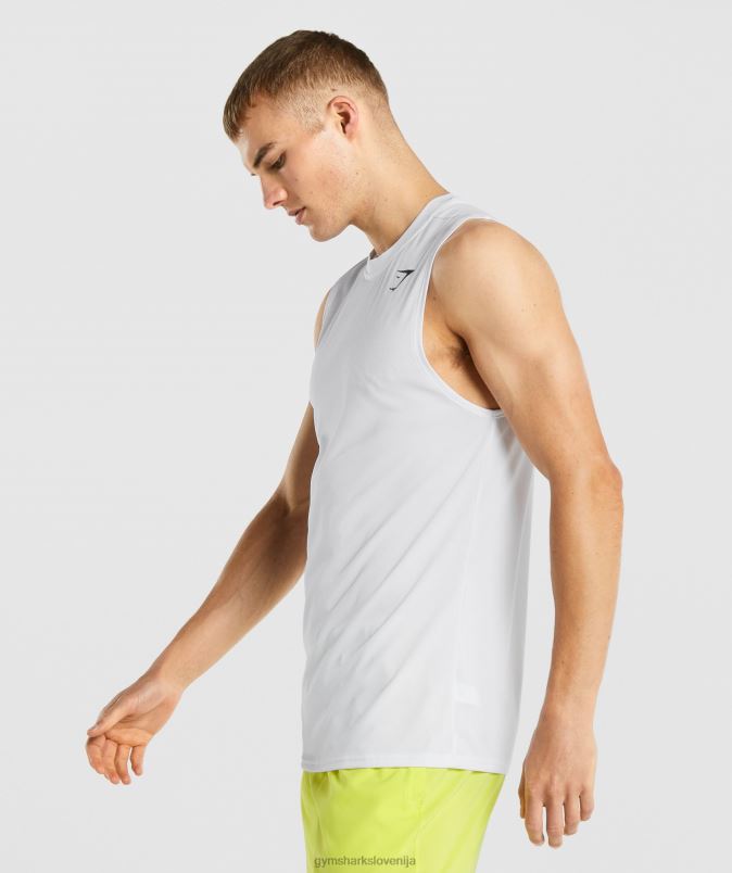 ob prihodu majica brez rokavov moškiGymshark bela J00L2898