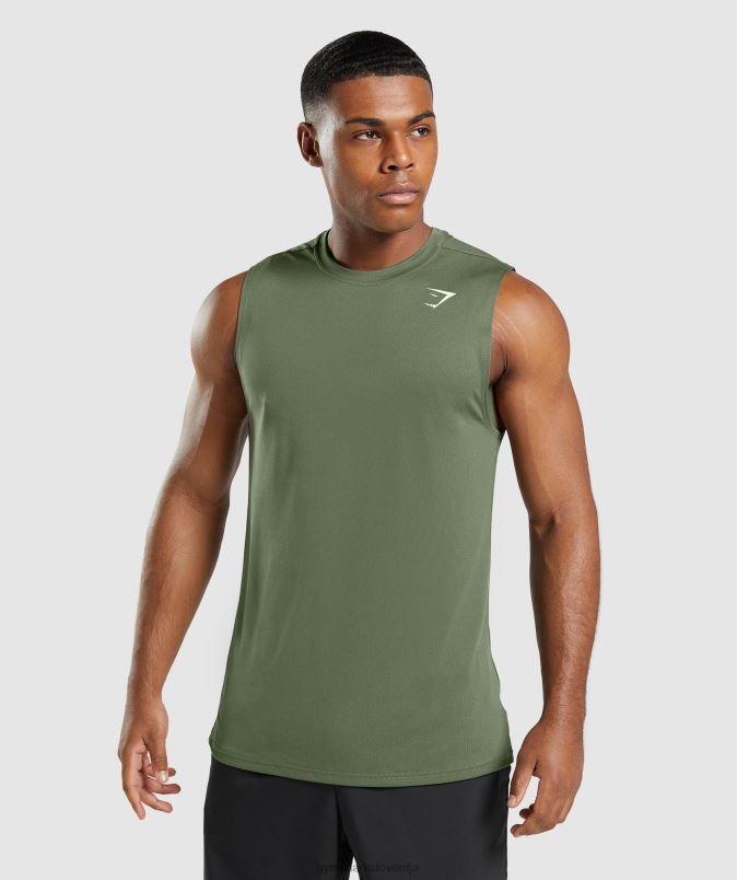 ob prihodu majica brez rokavov moškiGymshark jedro olive J00L2950