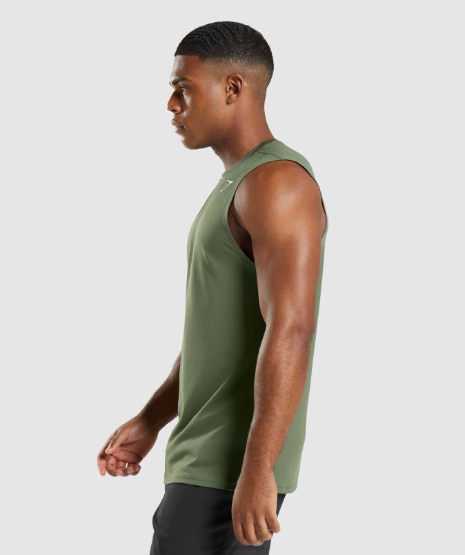 ob prihodu majica brez rokavov moškiGymshark jedro olive J00L2950
