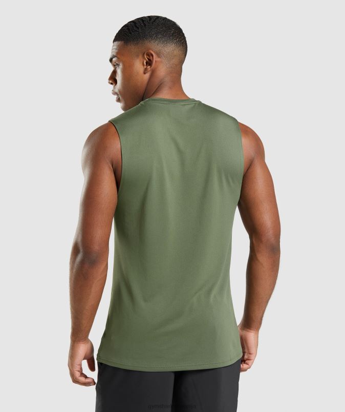 ob prihodu majica brez rokavov moškiGymshark jedro olive J00L2950