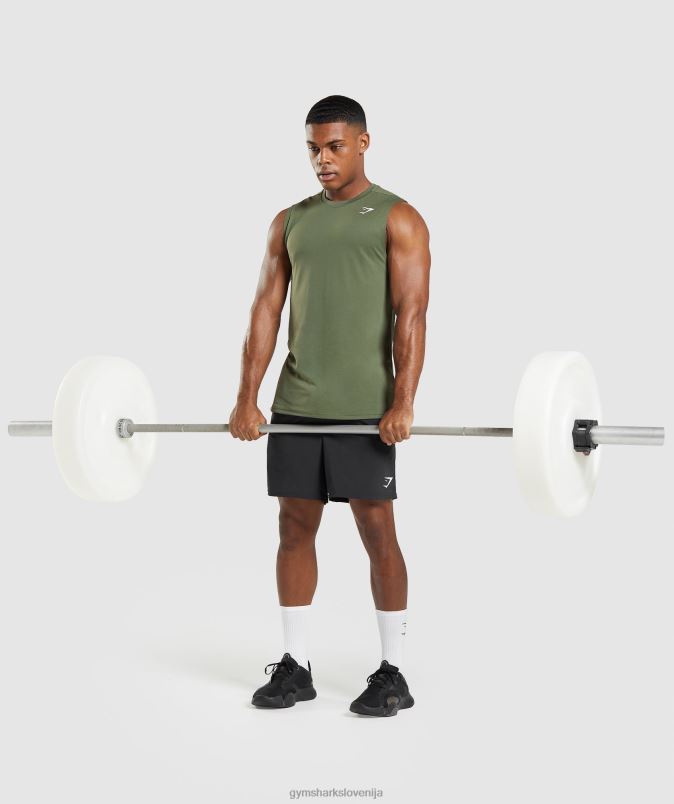 ob prihodu majica brez rokavov moškiGymshark jedro olive J00L2950