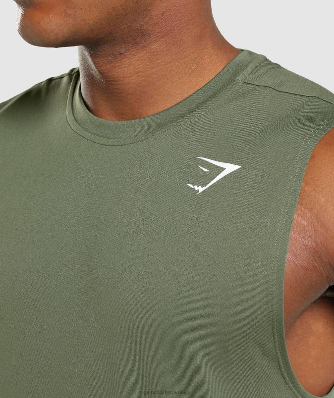 ob prihodu majica brez rokavov moškiGymshark jedro olive J00L2950