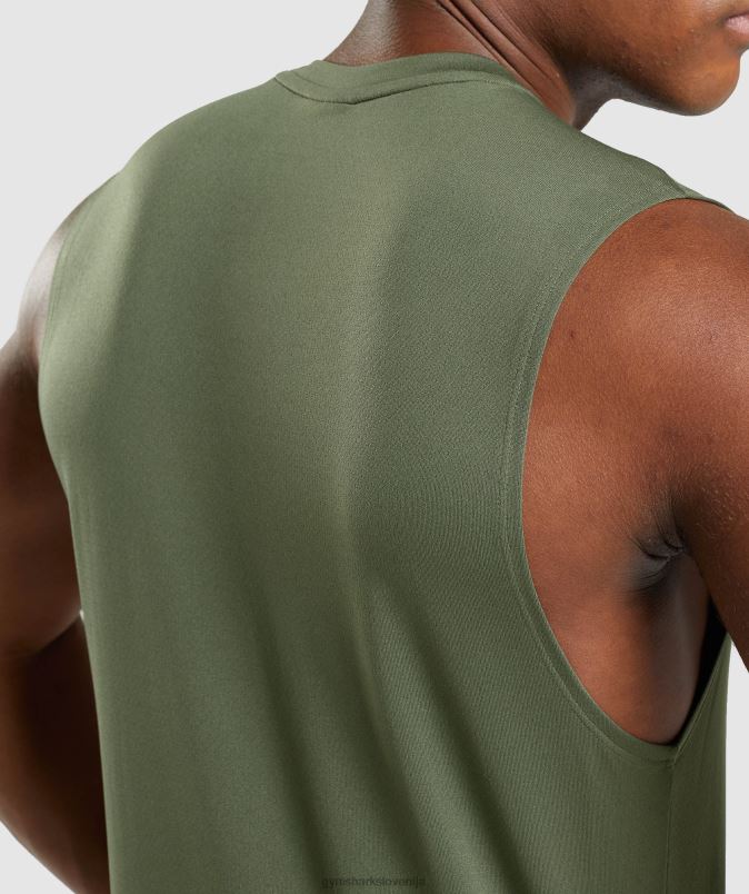 ob prihodu majica brez rokavov moškiGymshark jedro olive J00L2950