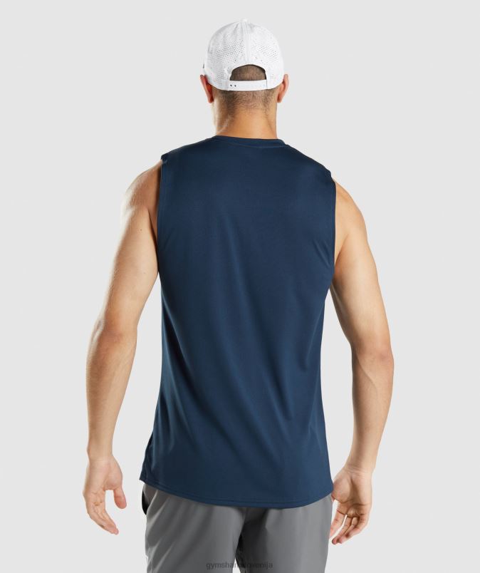ob prihodu majica brez rokavov moškiGymshark mornarica J00L2945