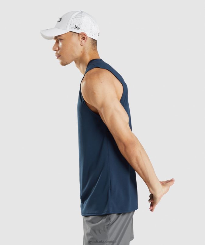 ob prihodu majica brez rokavov moškiGymshark mornarica J00L2945