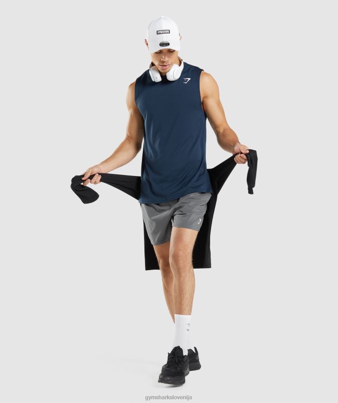 ob prihodu majica brez rokavov moškiGymshark mornarica J00L2945