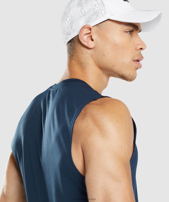 ob prihodu majica brez rokavov moškiGymshark mornarica J00L2945