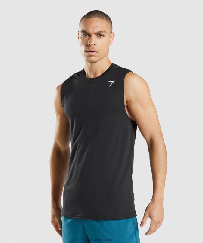 ob prihodu majica brez rokavov moškiGymshark Črna J00L2915