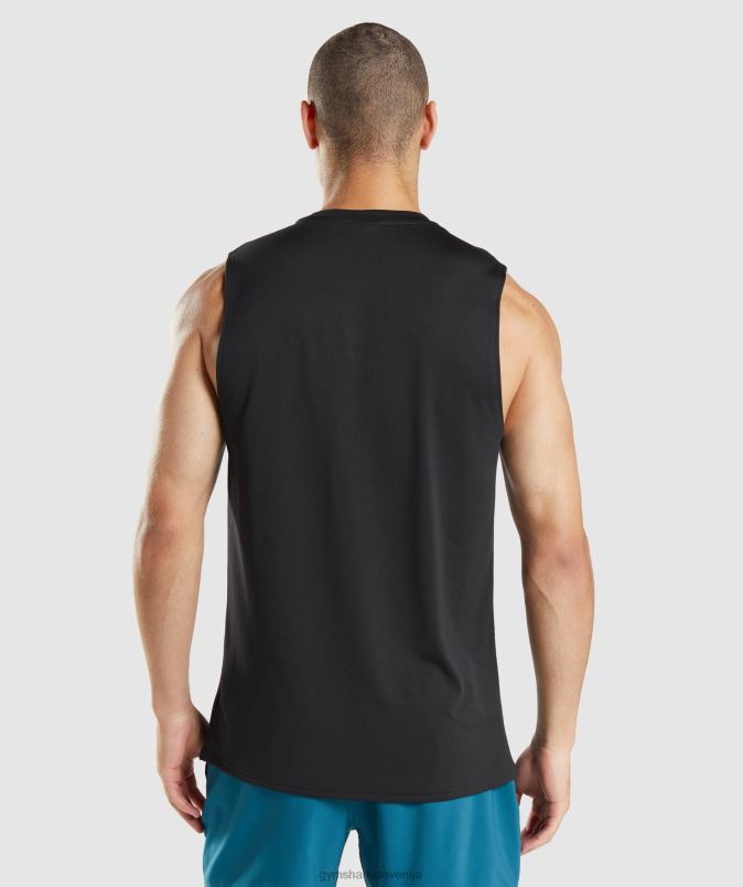 ob prihodu majica brez rokavov moškiGymshark Črna J00L2915