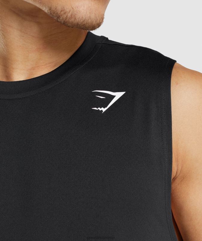 ob prihodu majica brez rokavov moškiGymshark Črna J00L2915