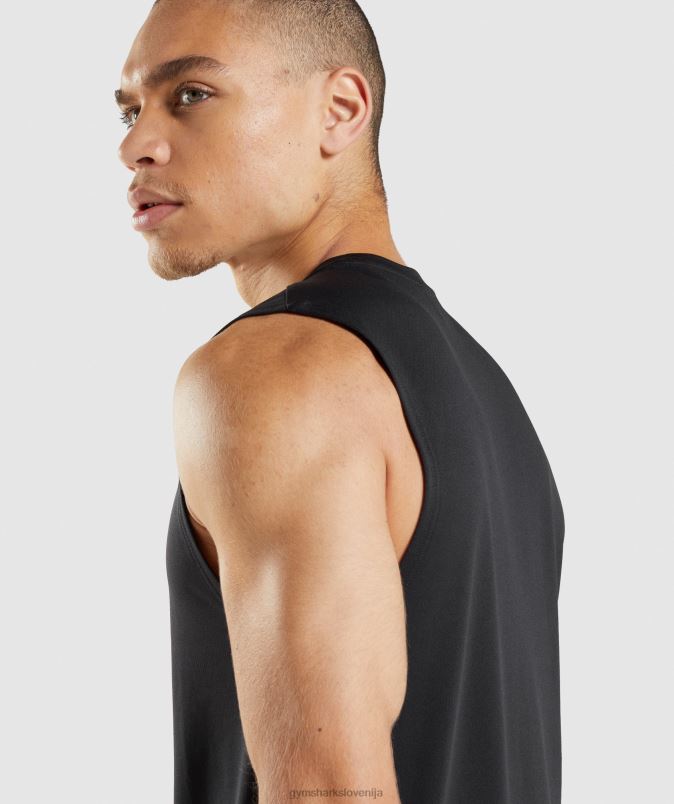 ob prihodu majica brez rokavov moškiGymshark Črna J00L2915
