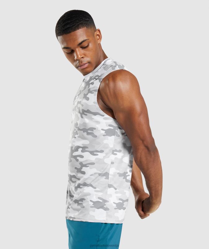 ob prihodu majica brez rokavov moškiGymshark svetlo siv potisk J00L2905