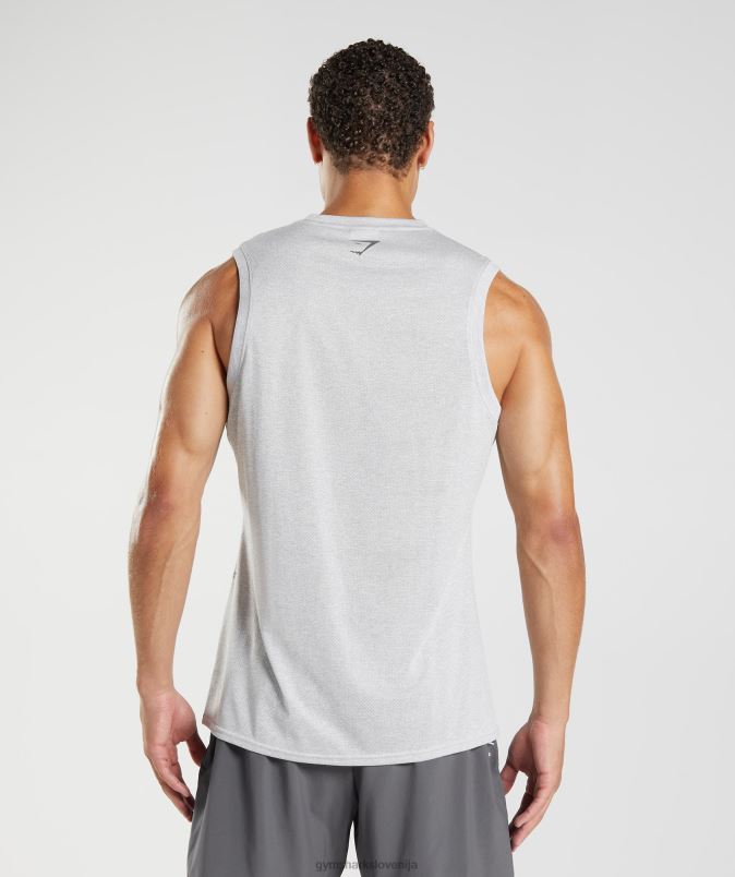 športni tank moškiGymshark bel/dimno siv lapor J00L2933