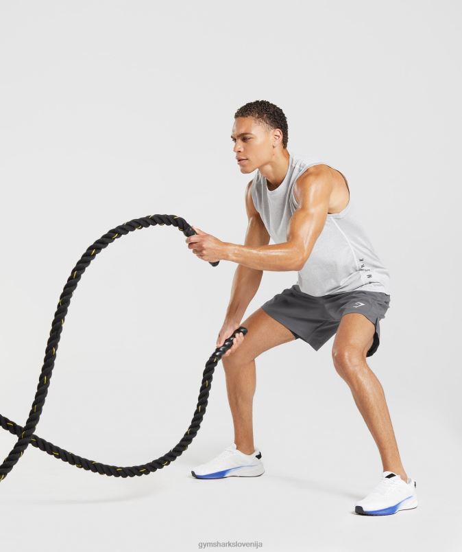 športni tank moškiGymshark bel/dimno siv lapor J00L2933