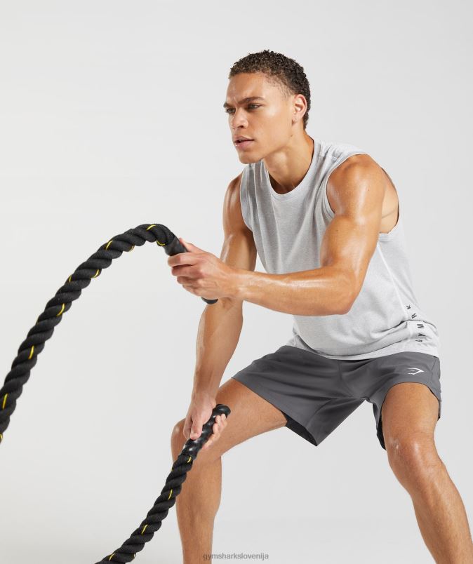 športni tank moškiGymshark bel/dimno siv lapor J00L2933