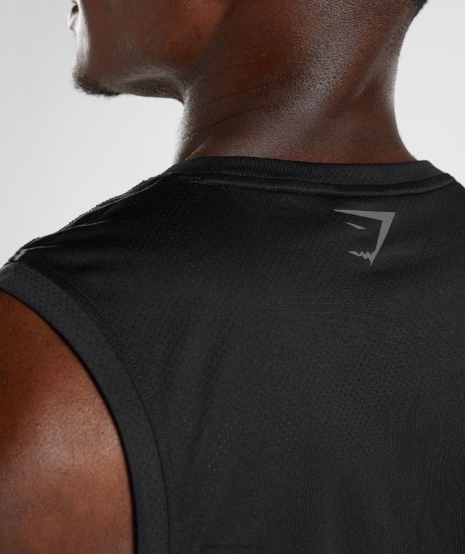 športni tank moškiGymshark črni/črni lapor J00L2925