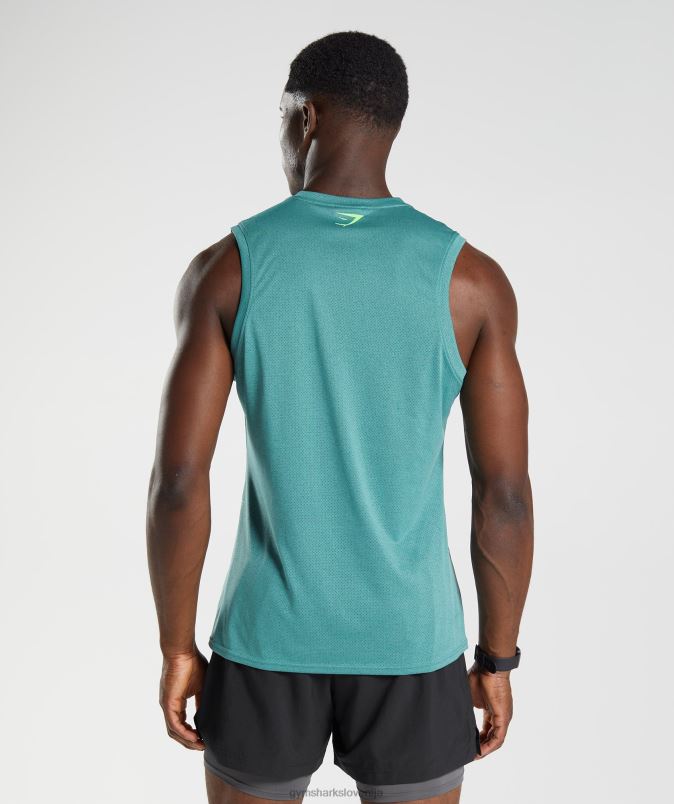 športni tank moškiGymshark skrilasto modri/črni lapor J00L2937