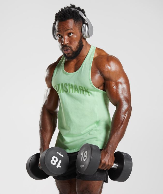 power stringer moškiGymshark aloe zelena J00L21004
