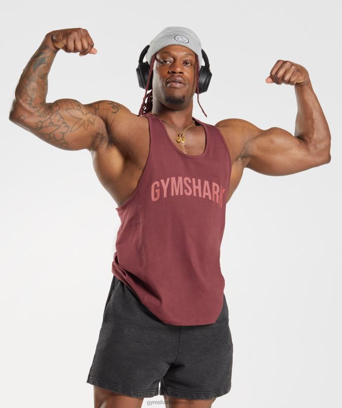 power stringer moškiGymshark češnjevo rjava J00L21003