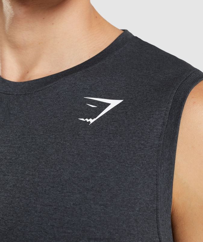 prihod brezšivni rezervoar moškiGymshark črni lapor J00L2927