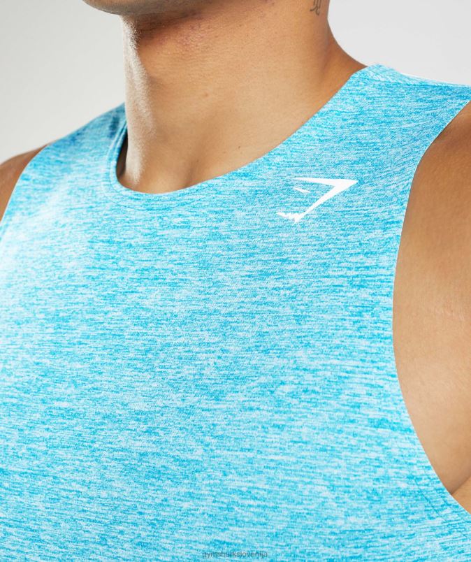 prihod slim marl tank moškiGymshark morski pes modri/beli lapor J00L2940