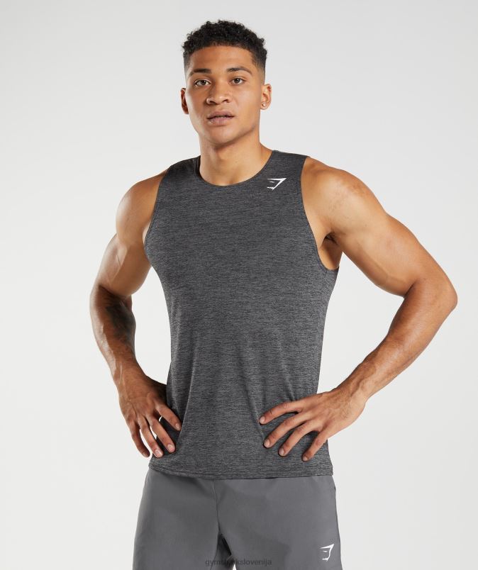 prihod slim marl tank moškiGymshark črna/silhueta sivi lapor J00L2895