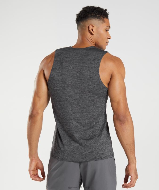 prihod slim marl tank moškiGymshark črna/silhueta sivi lapor J00L2895