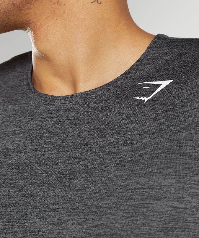 prihod slim marl tank moškiGymshark črna/silhueta sivi lapor J00L2895