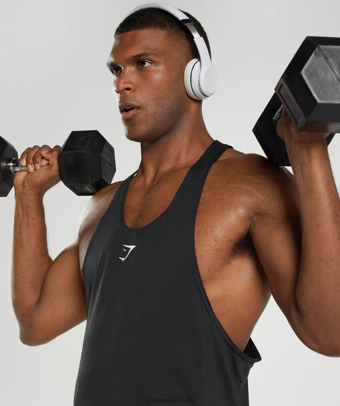 reagirati stringer moškiGymshark Črna J00L2984
