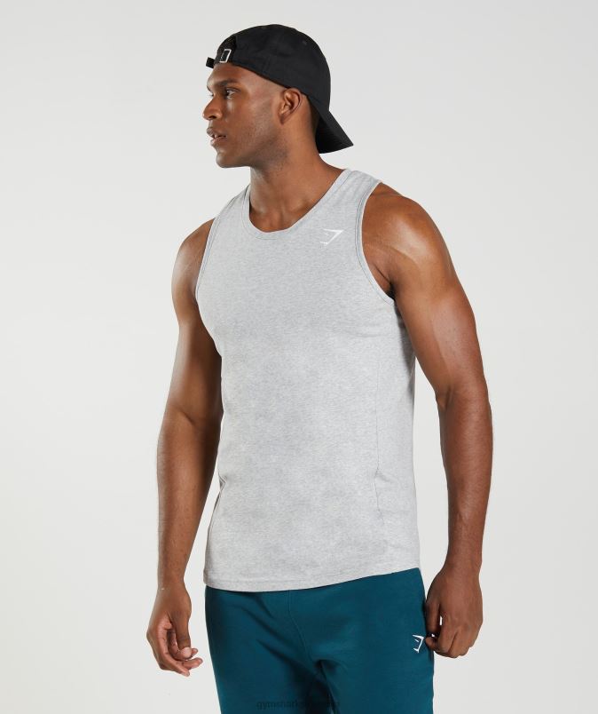 reakcijski rezervoar moškiGymshark svetlo sivi jedrni lapor J00L2904