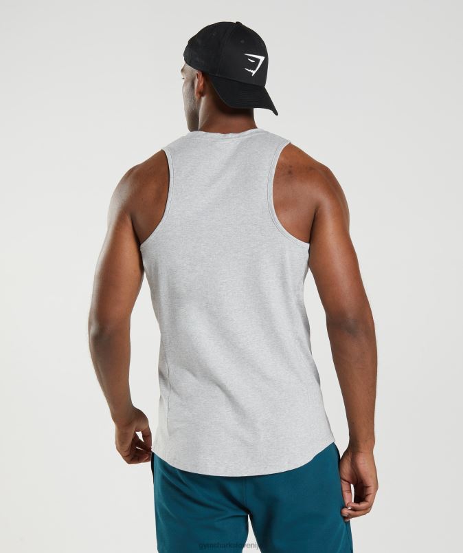 reakcijski rezervoar moškiGymshark svetlo sivi jedrni lapor J00L2904